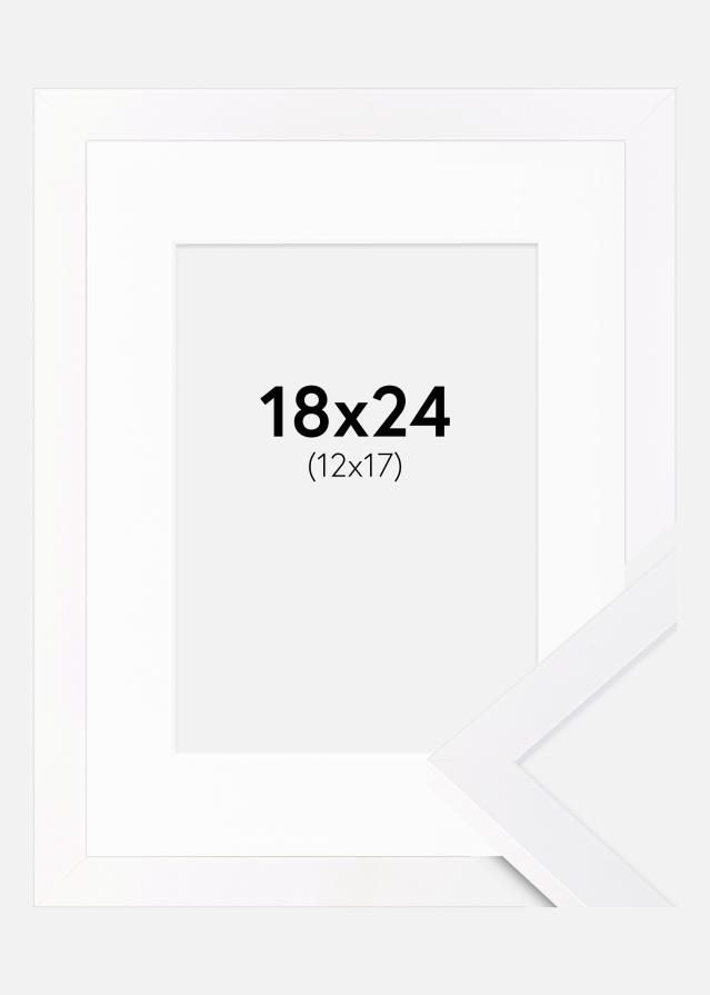 Kehys Selection Valkoinen 18x24 cm - Passepartout Valkoinen 13x18 cm