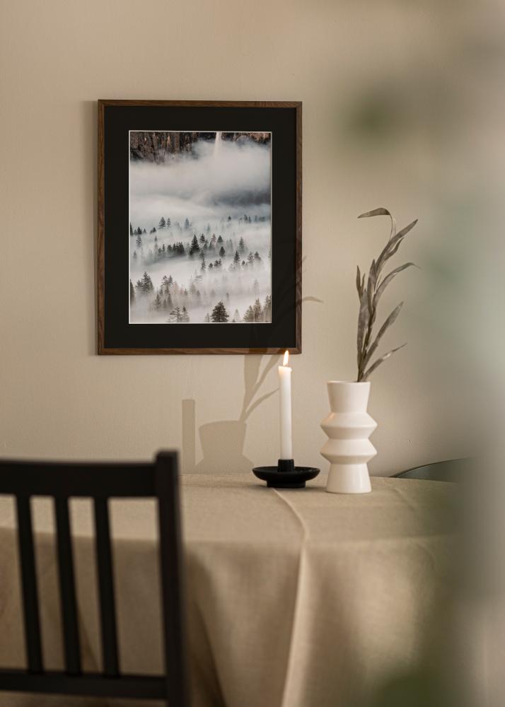 Kehys Galant Saksanpähkinä 50x60 cm - Paspatuuri Musta 14x18 tuumaa