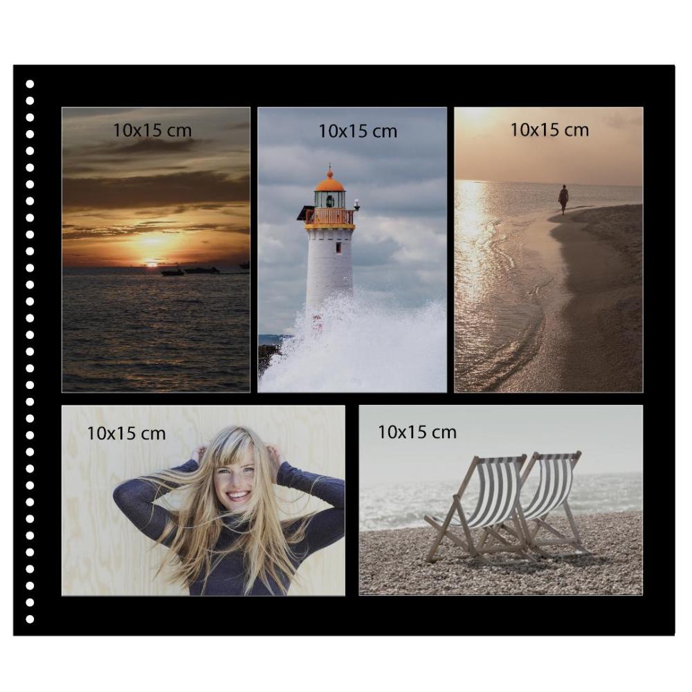 Bella Vista Kierrealbumi Fuchsia - 35x30 cm (40 Mustaa sivua / 20 lehteä)