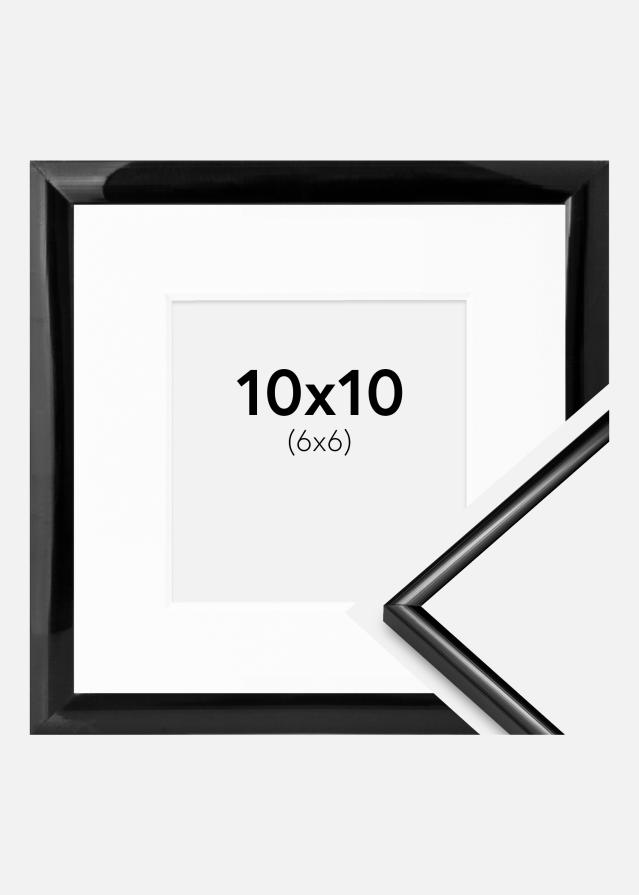 Kehys Scandi Musta 10x10 cm - Passepartout Valkoinen 7x7 cm