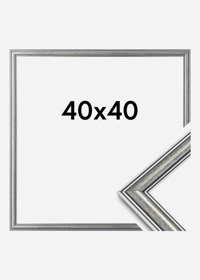 Kehys Frigg Hopeanvärinen 40x40 cm
