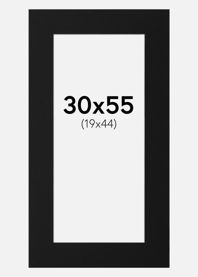 Paspatuuri Musta Standard (Valkoinen keskus) 30x55 cm (19x44)