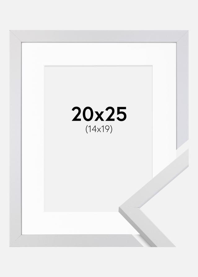 Kehys Trendy Valkoinen 20x25 cm - Passepartout Valkoinen 15x20 cm