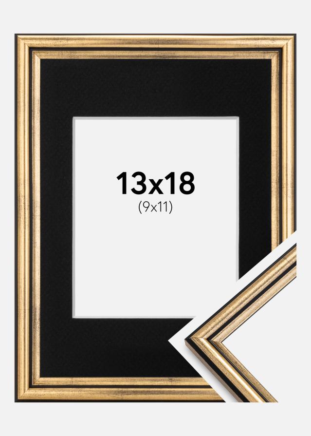 Kehys Horndal Kulta 13x18 cm - Paspatuuri Musta 10x12 cm