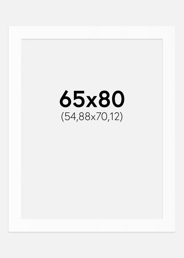 Passepartout Valkoinen Standard (Valkoinen keskus) 65x80 cm (54,88x70,12)