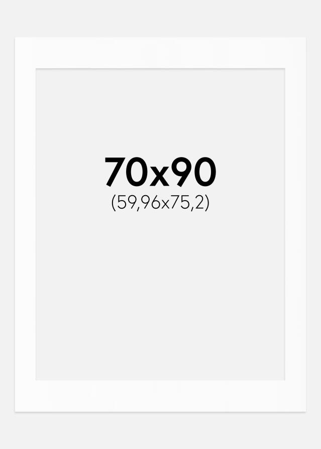 Passepartout Valkoinen Standard (Valkoinen keskus) 70x90 cm (59,96x75,2)