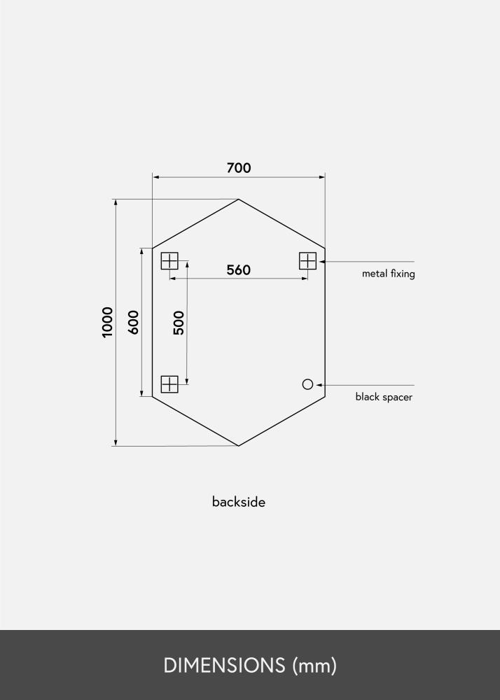 KAILA Peili Tall Hexagon 70x100 cm