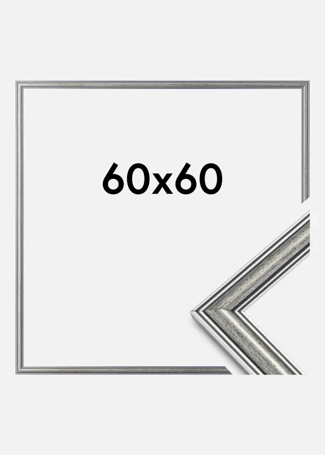 Kehys Frigg Hopeanvärinen 60x60 cm