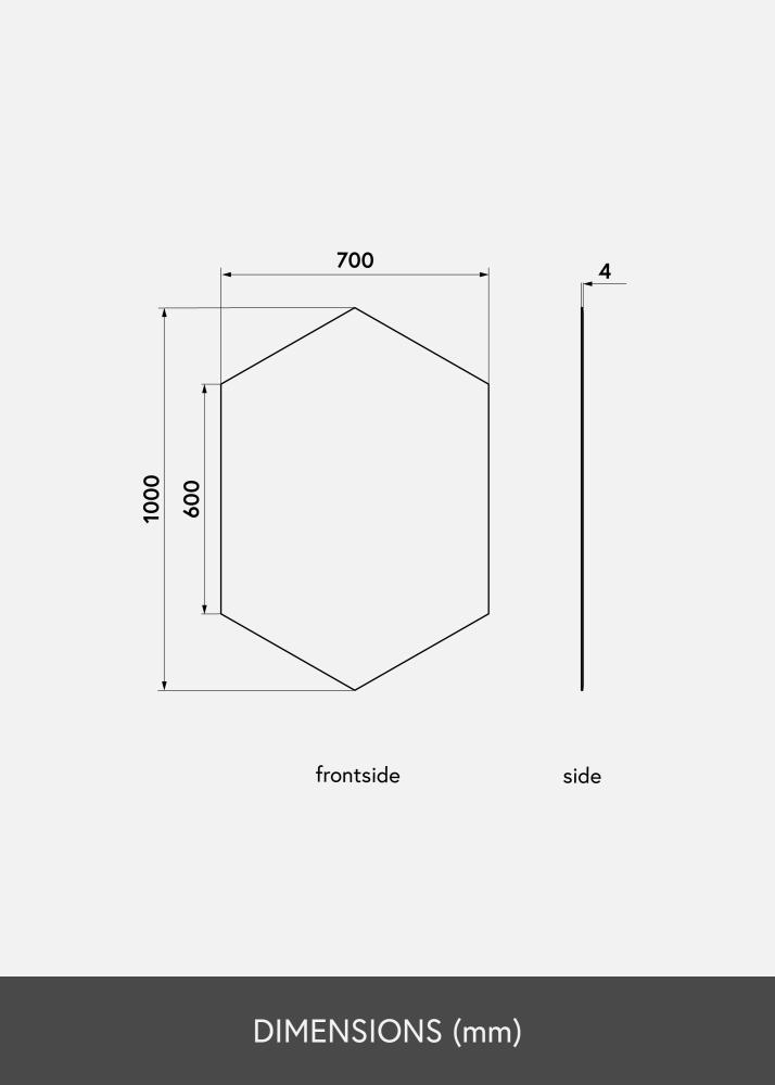KAILA Peili Tall Hexagon 70x100 cm