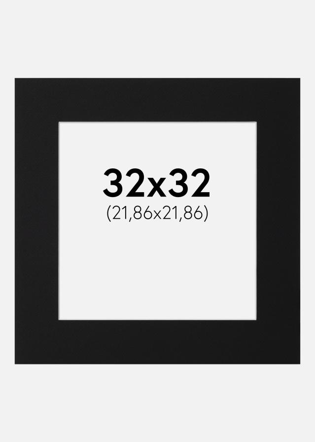 Paspatuuri Musta Standard (Valkoinen keskus) 32x32 cm (21,86x21,86)