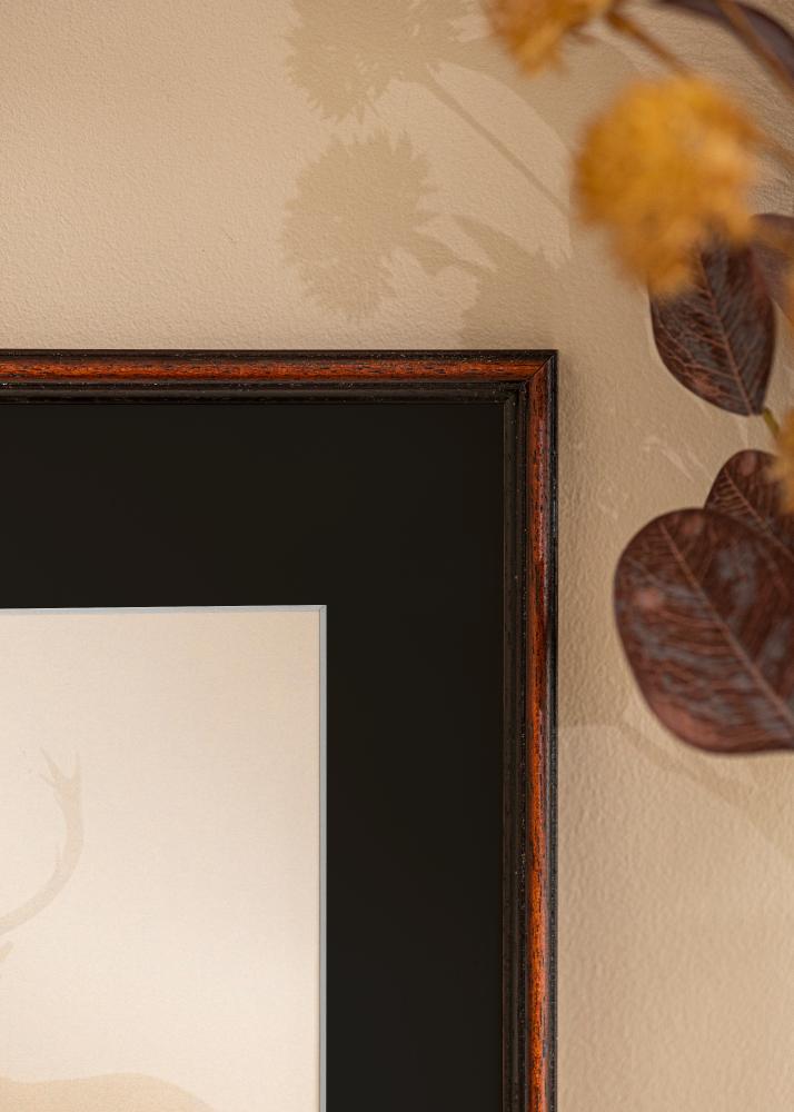 Kehys Horndal Saksanpähkinä 24x30 cm - Paspatuuri Musta 18x24 cm