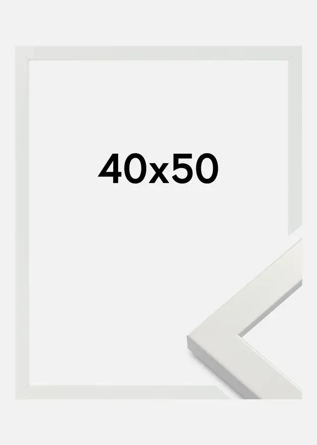 Kehys White Wood Glossy Akryylilasi 40x50 cm