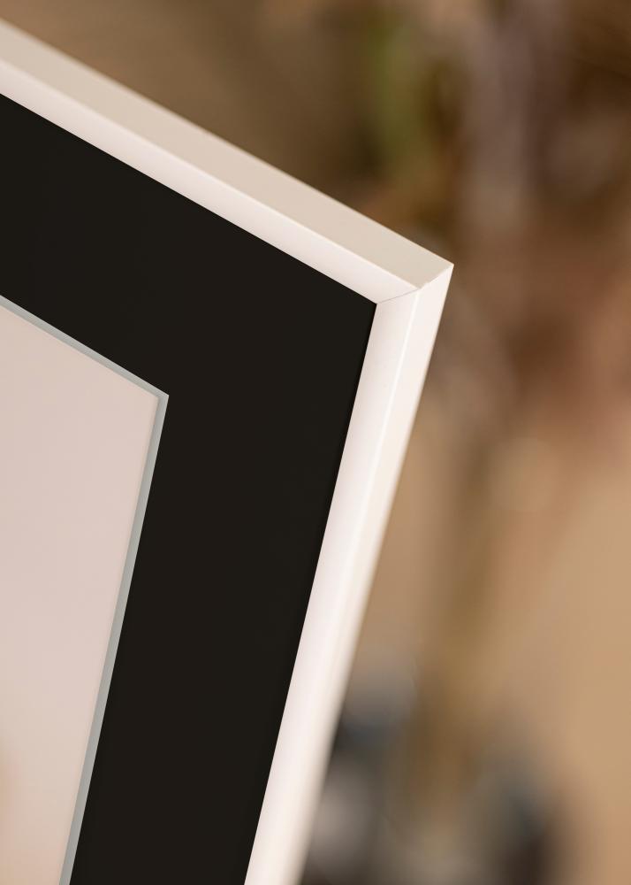 Kehys New Lifestyle Valkoinen 30x40 cm - Passepartout Musta 21x29,7 cm (A4)