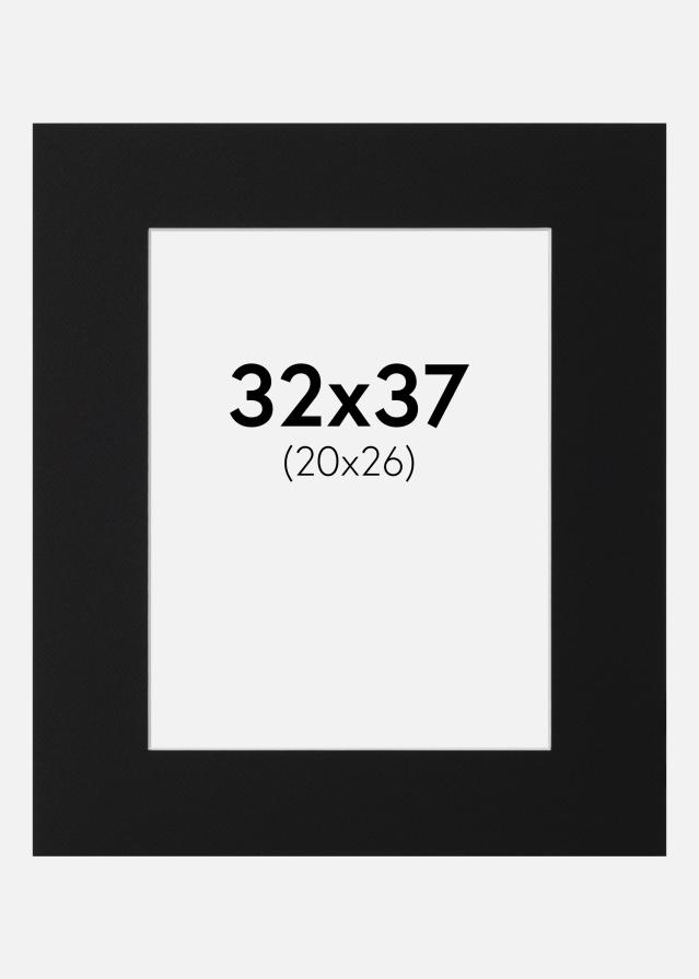 Paspatuuri Musta Standard (Valkoinen keskus) 32x37 cm (20x26)