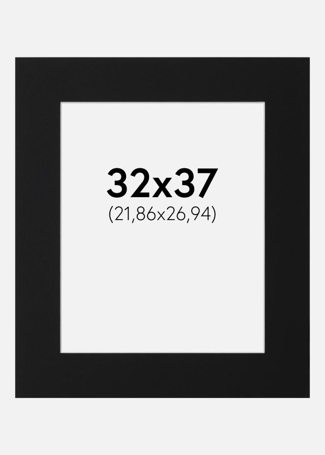 Paspatuuri Musta Standard (Valkoinen keskus) 32x37 cm (21,86x26,94)