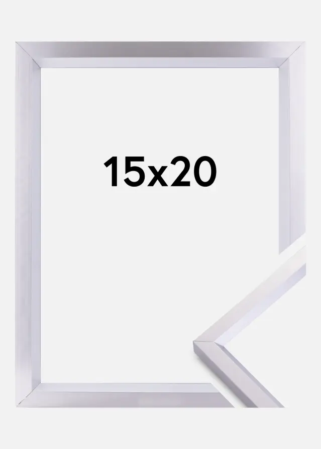 Kehys Steel Style Hopeanvärinen 15x20 cm