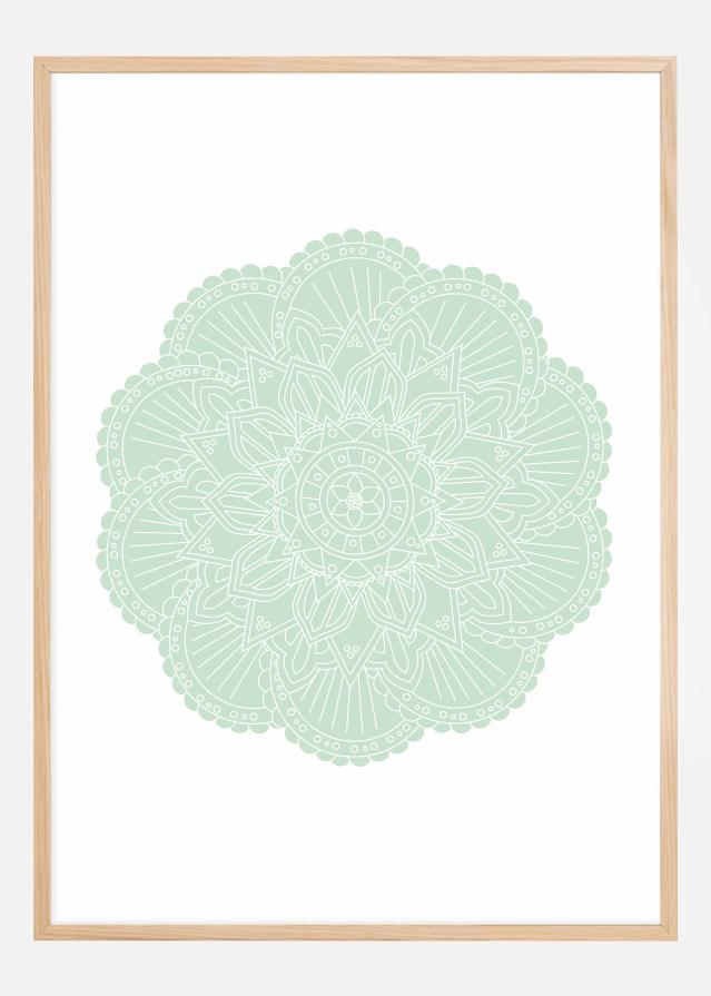 Abstract Green Mandala Juliste