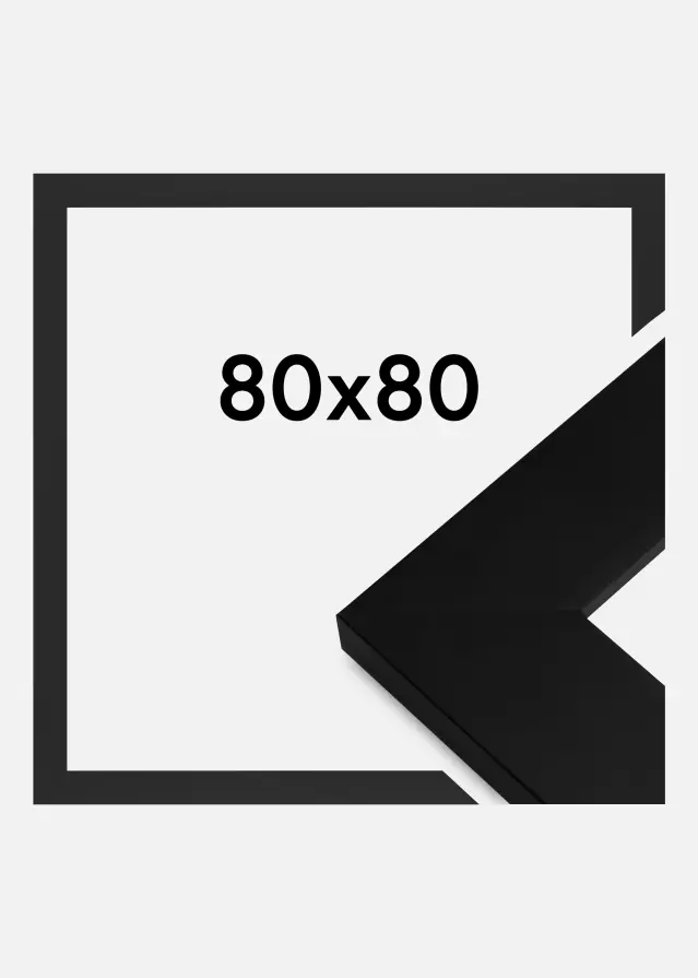 Kehys Härjedalen Akryylilasi Musta 80x80 cm