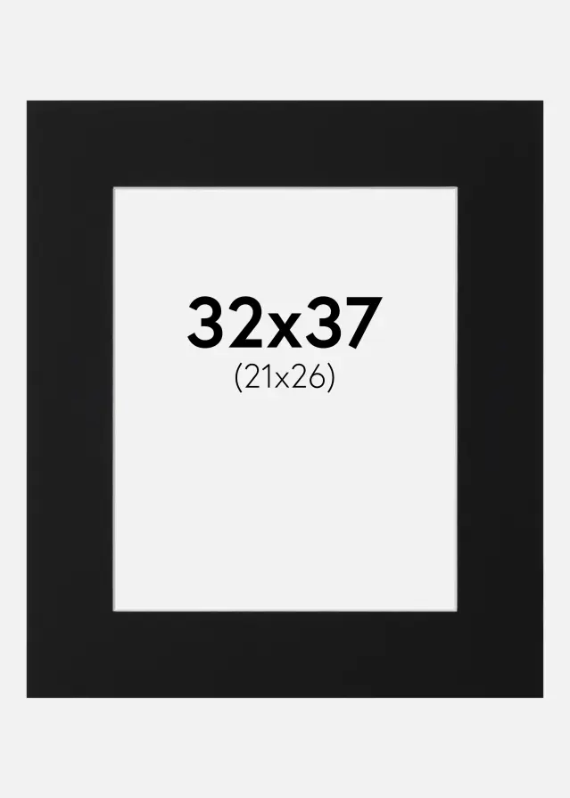 Paspatuuri Musta Standard (Valkoinen keskus) 32x37 cm (21x26)