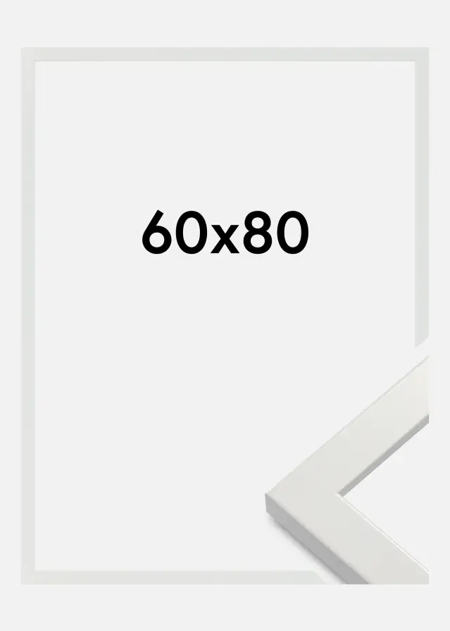 Kehys White Wood Glossy Akryylilasi 60x80 cm
