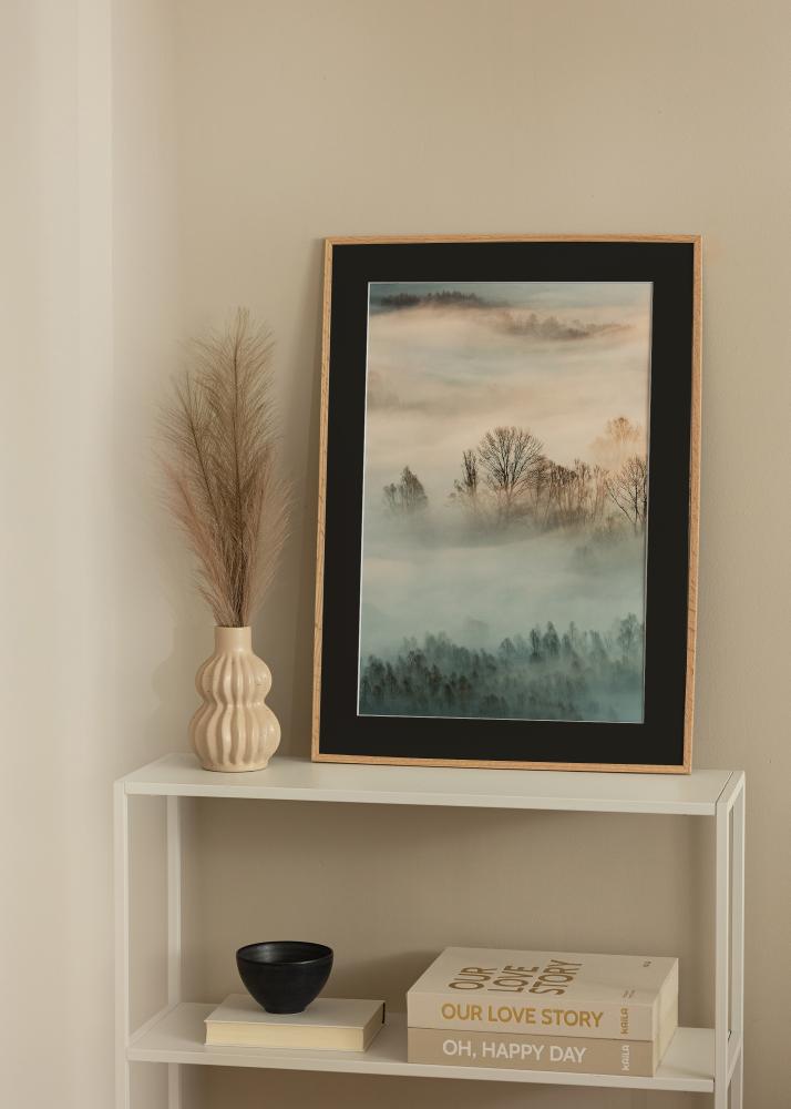 Kehys Kapea Tammi 40x50 cm - Paspatuuri Musta 12x16 tuumaa