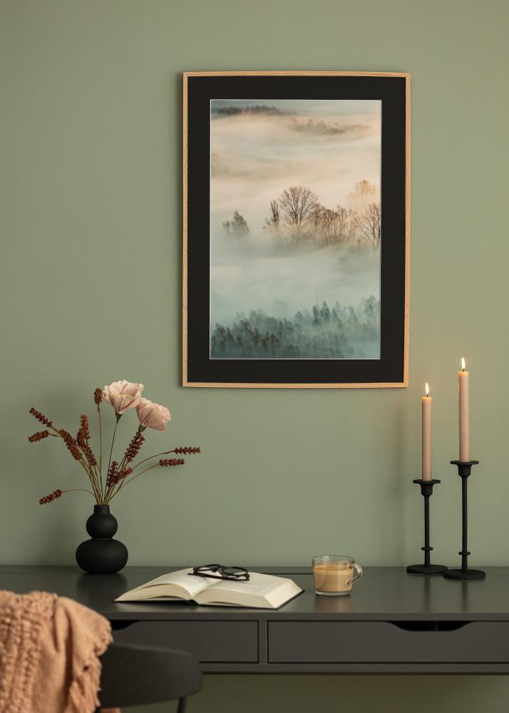 Kehys Kapea Tammi 40x50 cm - Paspatuuri Musta 12x16 tuumaa