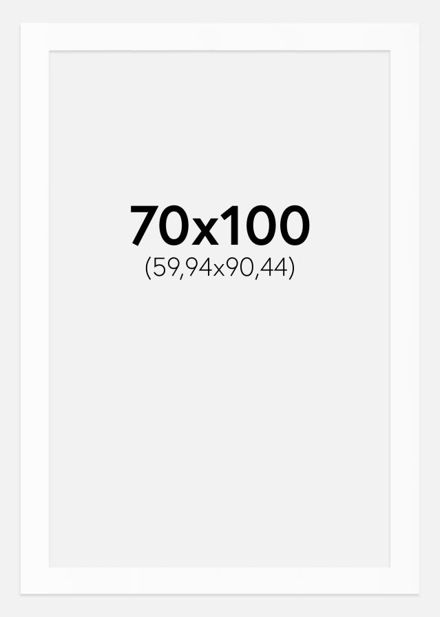 Passepartout Valkoinen Standard (Valkoinen keskus) 70x100 cm (59,9x90,4)