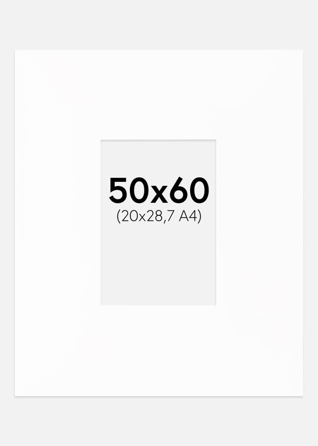 Paspatuuri XXL Standard Valkoinen (Valkoinen Keskus) 50x60 cm (20x28,7 - A4)