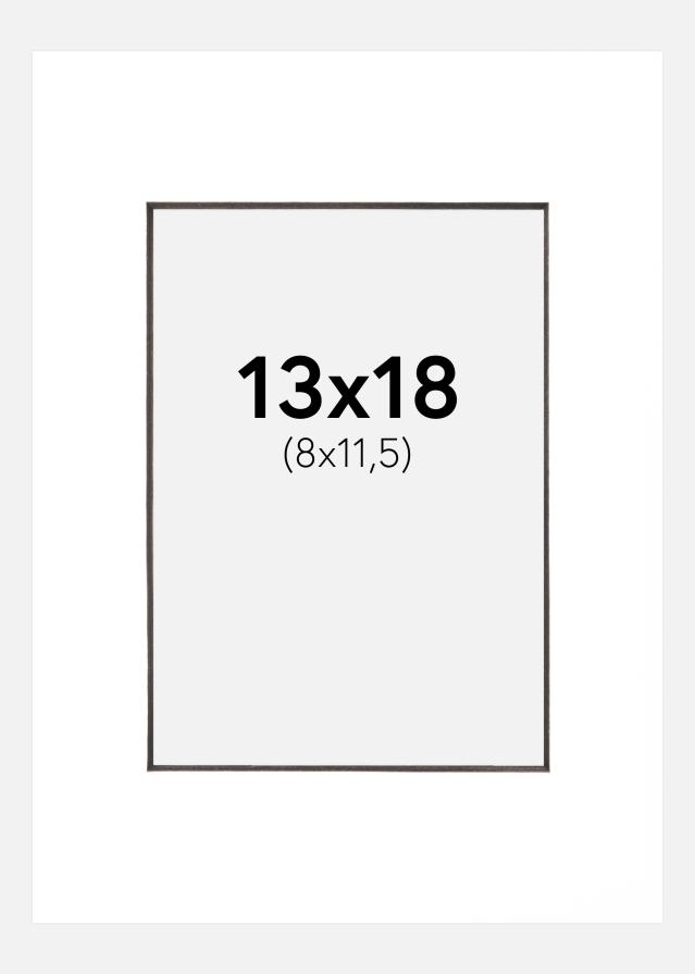 Paspatuuri Valkoinen (Musta keskus) 13x18 cm (8x11,5 cm)