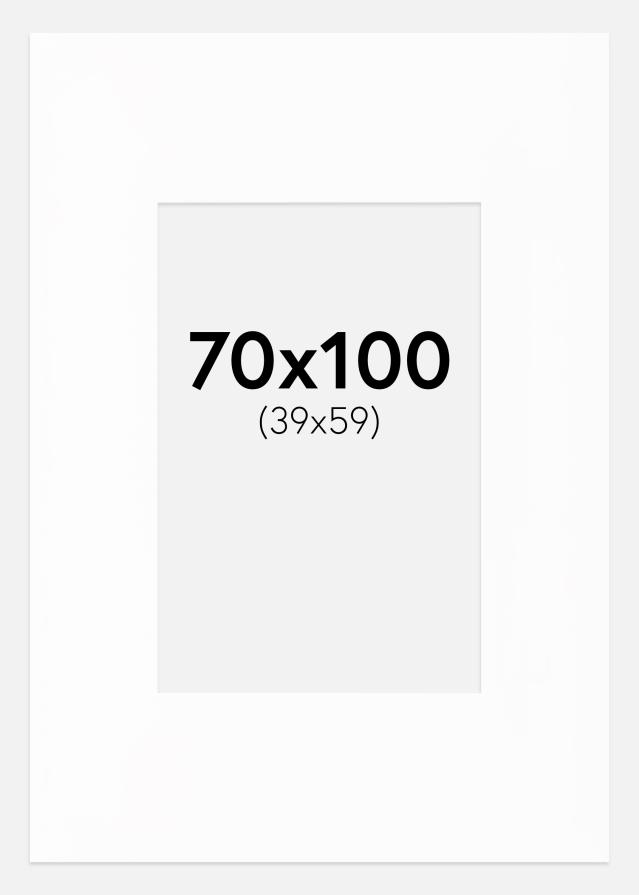 Paspatuuri XXL Valkoinen (Valkoinen Keskus) 70x100 cm (39x59)