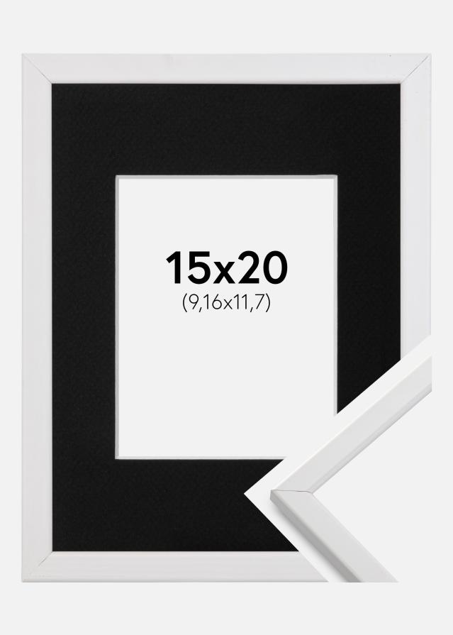 Kehys Galant Valkoinen 15x20 cm - Paspatuuri Musta 4x5 tuumaa