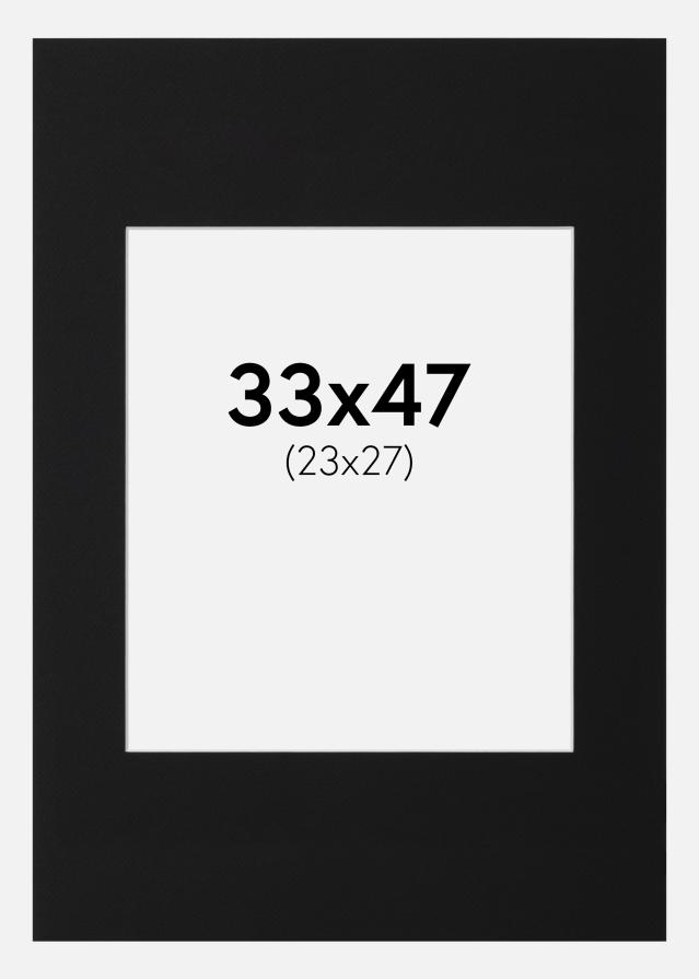 Paspatuuri Musta Standard (Valkoinen keskus) 33x47 cm (23x27)