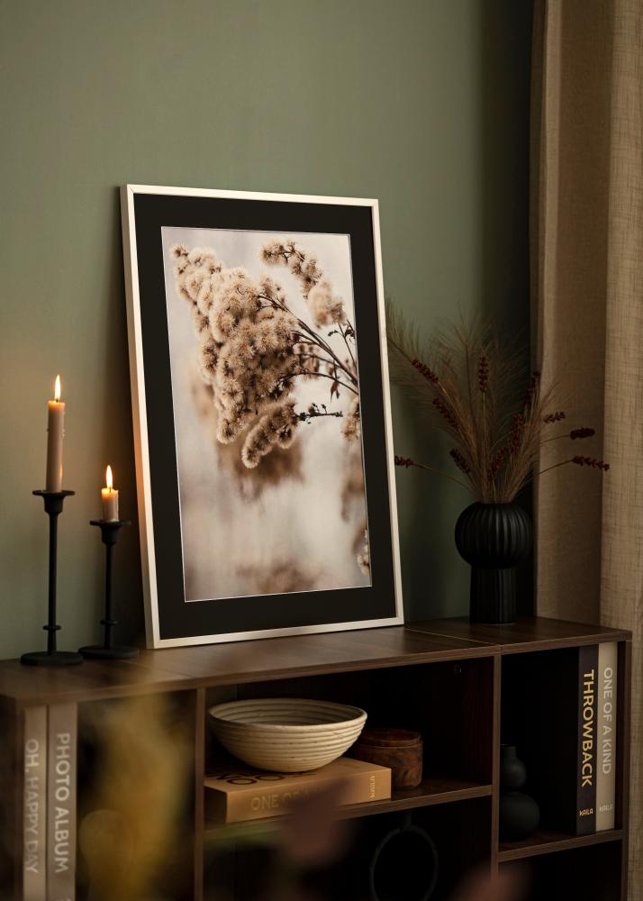 Kehys E-Line Valkoinen 30x40 cm - Paspatuuri Musta 21x29,7 cm (A4)