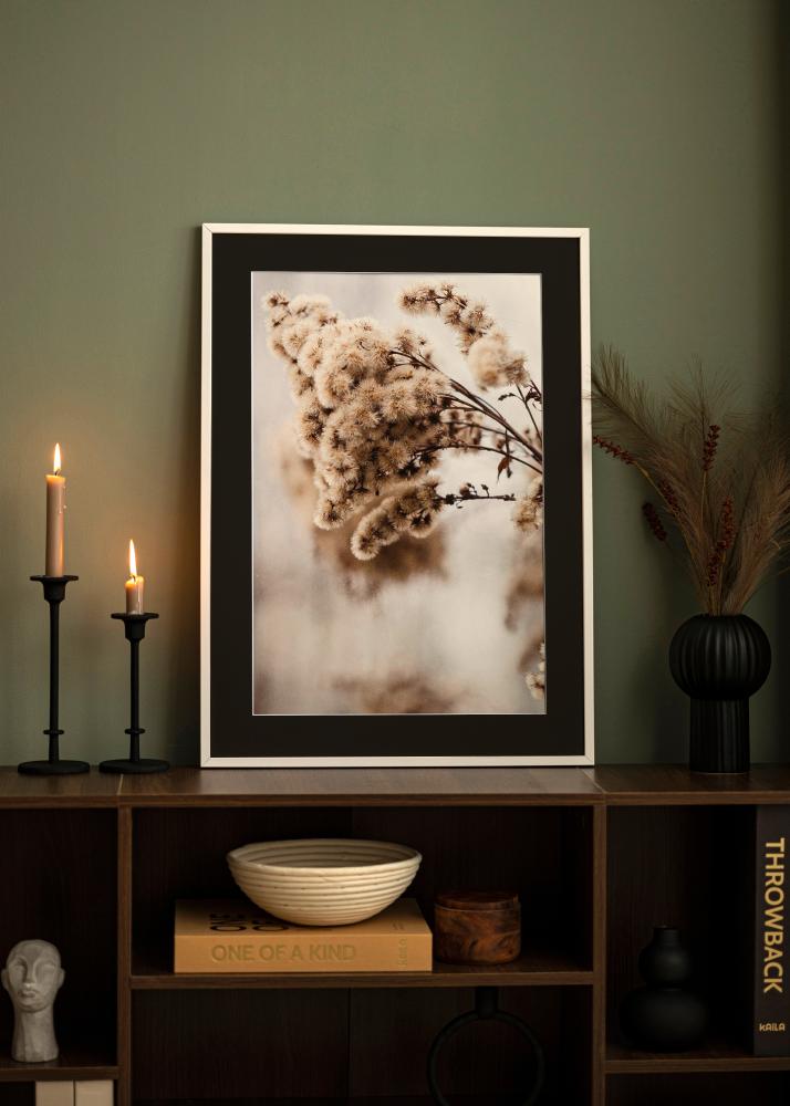 Kehys E-Line Valkoinen 30x40 cm - Paspatuuri Musta 21x29,7 cm (A4)