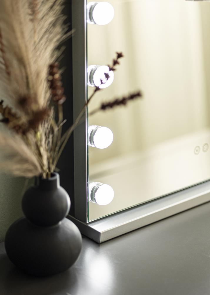 KAILA Meikkipeili Base LED 14 Hopeanvärinen 56x46 cm