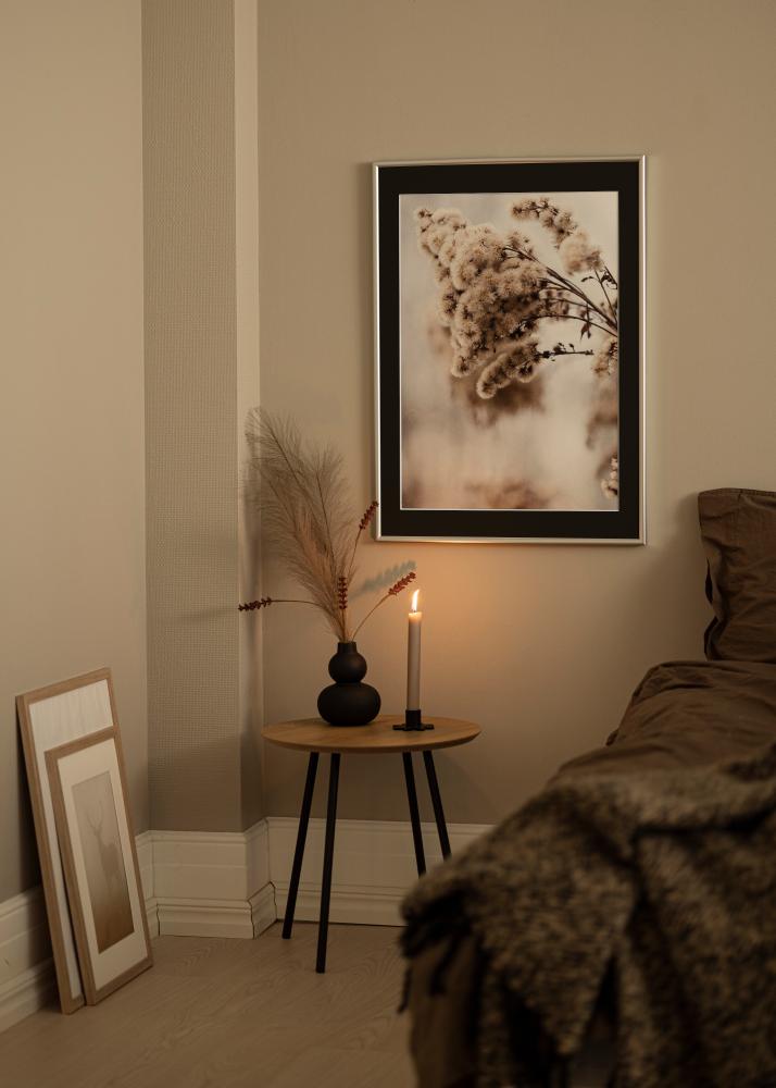 Kehys Victoria Hopea 70x100 cm - Passepartout Musta 62x93 cm