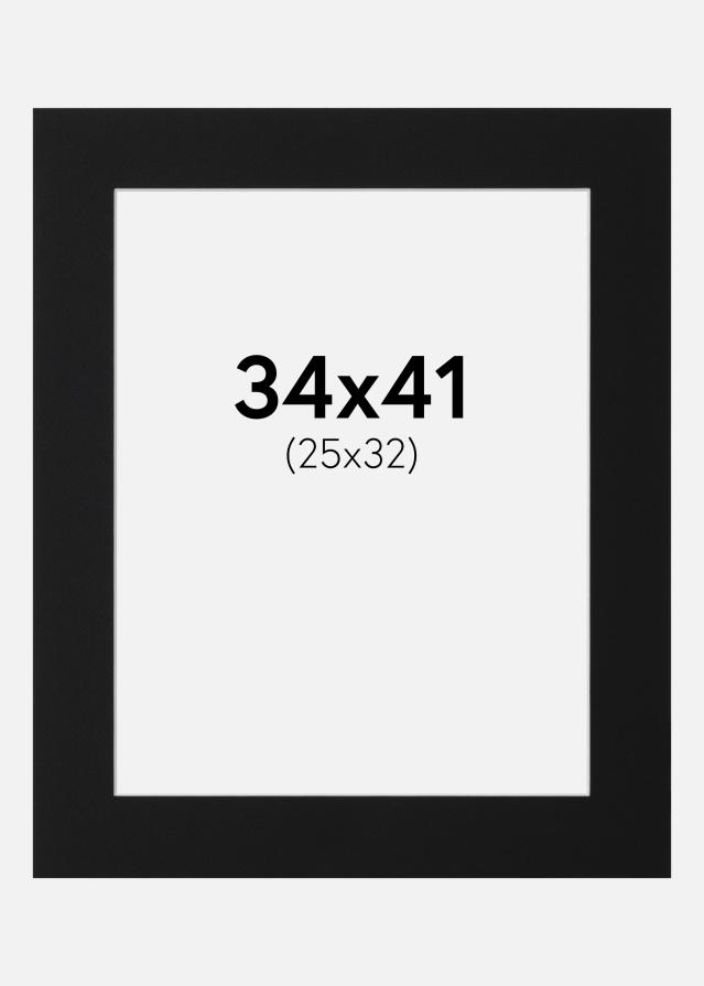 Paspatuuri Musta Standard (Valkoinen keskus) 34x41 cm (25x32)