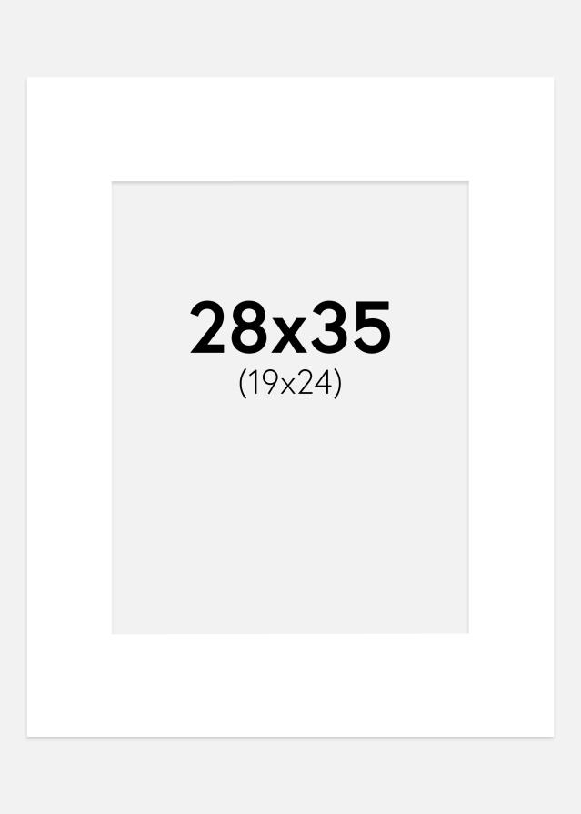 Paspatuuri Supervalkoinen (Valkoisella keskustalla) 28x35 cm (19x24 cm)