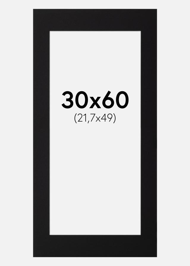 Paspatuuri Musta Standard (Valkoinen Keskus) 30x60 cm (21,7x49)