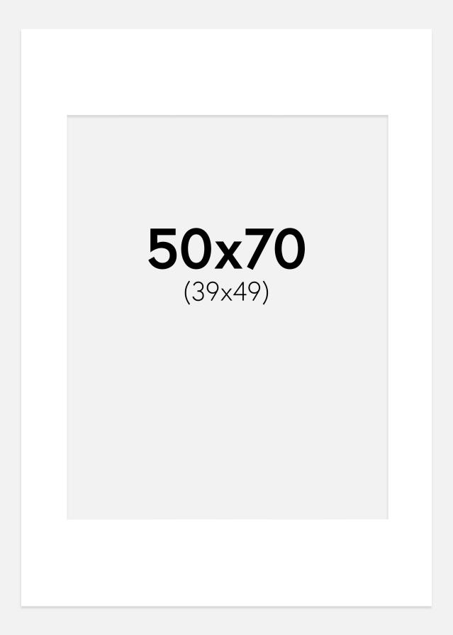 Paspatuuri Supervalkoinen (Valkoisella keskustalla) 50x70 cm (39x49 cm)