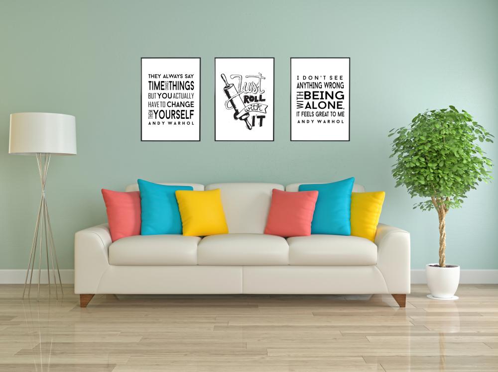 Just roll with it - Musta Juliste