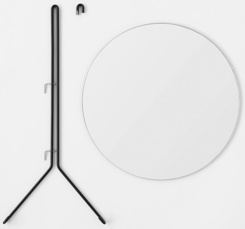 Moebe Wall Mirror Musta 50 cm Ø