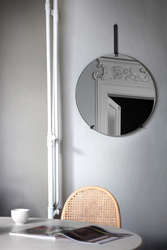Moebe Wall Mirror Musta 50 cm Ø