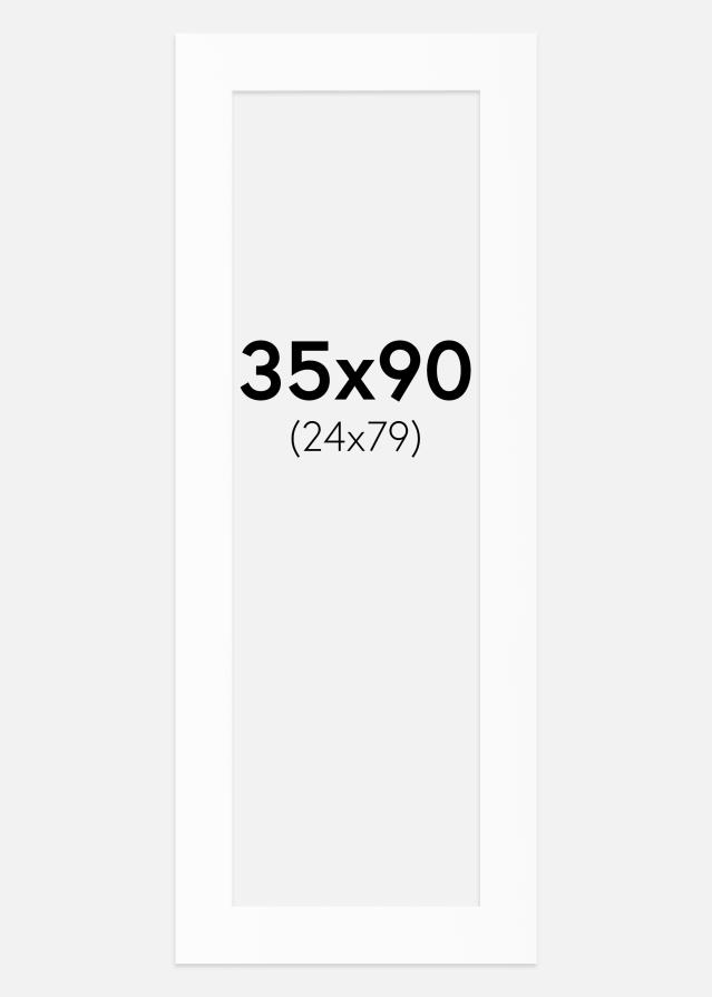 Passepartout Valkoinen Standard (Valkoinen keskus) 35x90 cm (24x79)