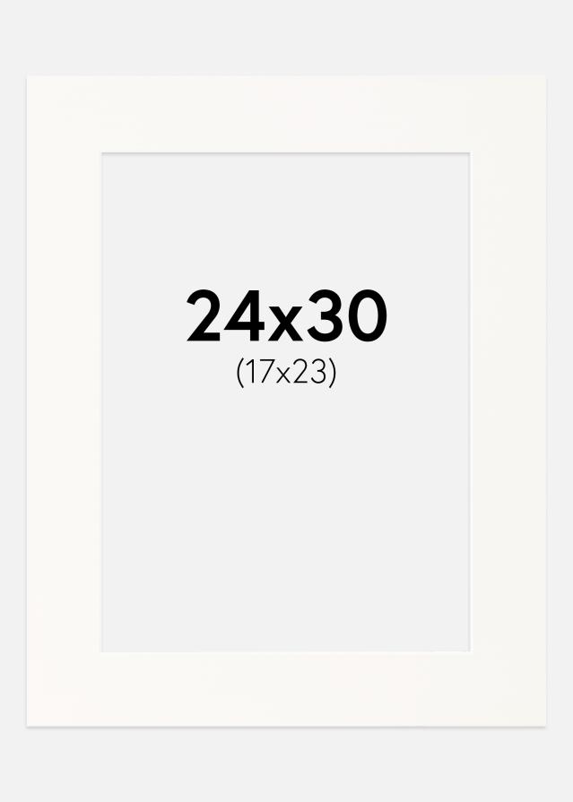 Paspatuuri Antique White (Valkoinen keskus) 24x30 cm (17x23)