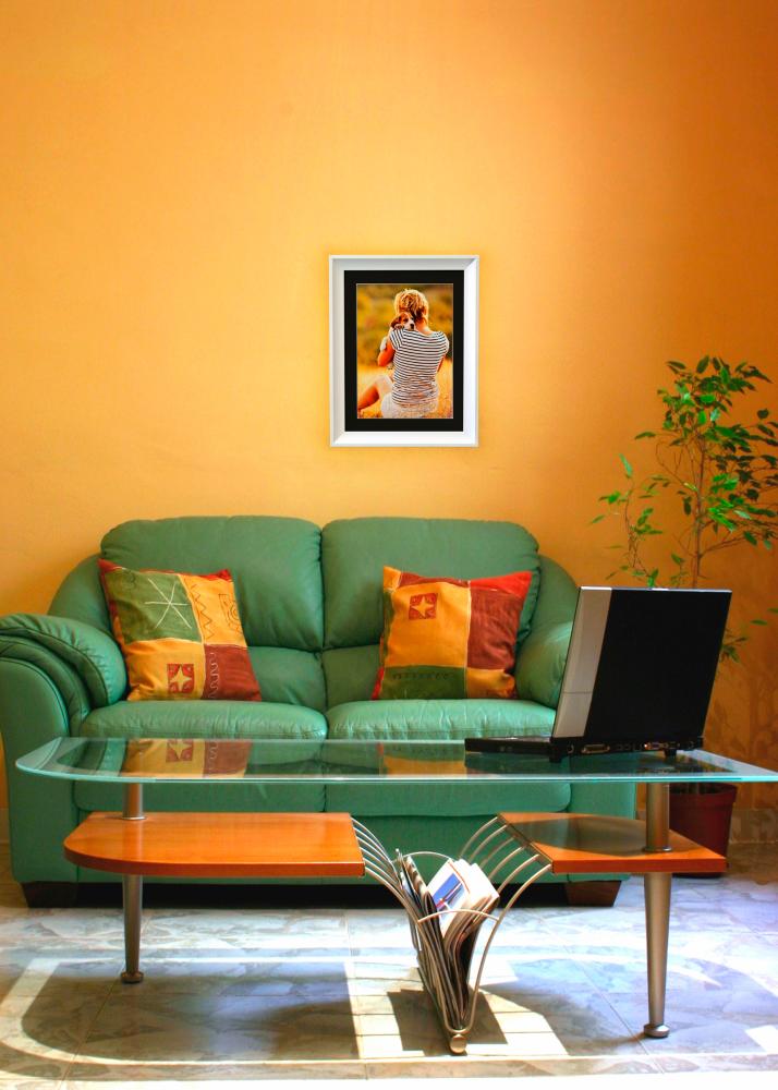 Kehys Öjaren Valkoinen 70x100 cm - Passepartout Musta 59,4x84 cm (A1)