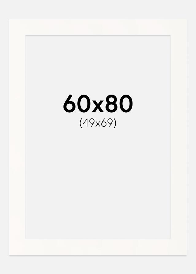 Paspatuuri Antique White (Valkoinen keskus) 60x80 cm (49x69)