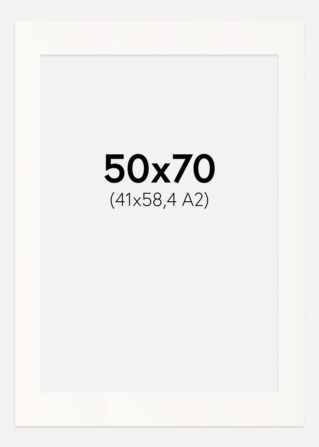 Paspatuuri Antique White (Valkoinen keskus) 50x70 cm (41x58,4 - A2)