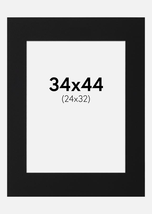 Paspatuuri Musta Standard (Valkoinen keskus) 34x44 cm (24x32)