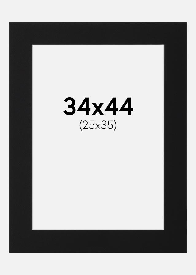 Paspatuuri Musta Standard (Valkoinen keskus) 34x44 cm (25x35)